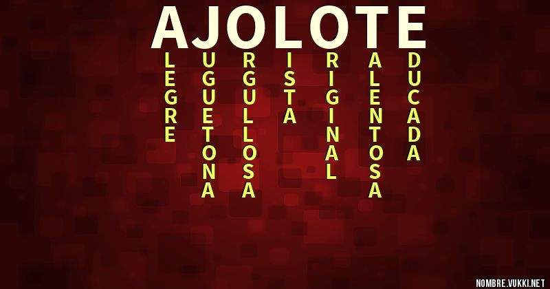 Acróstico ajolote