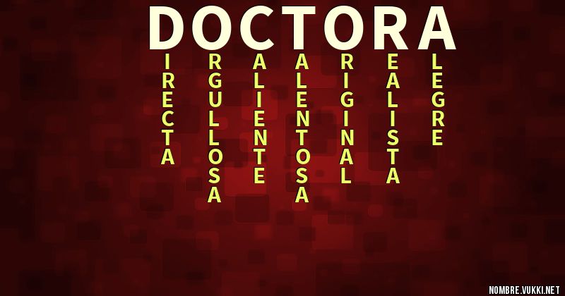 Acróstico doctora