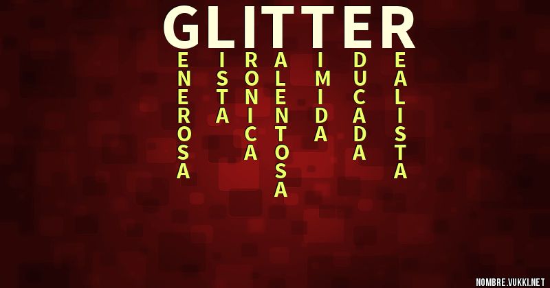 Acróstico glitter
