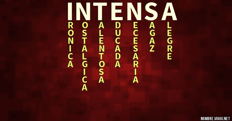Acróstico intensa