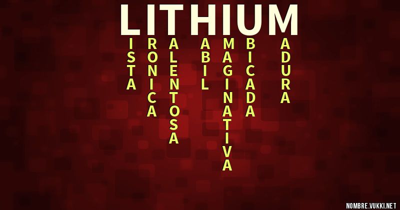 Acróstico lithium
