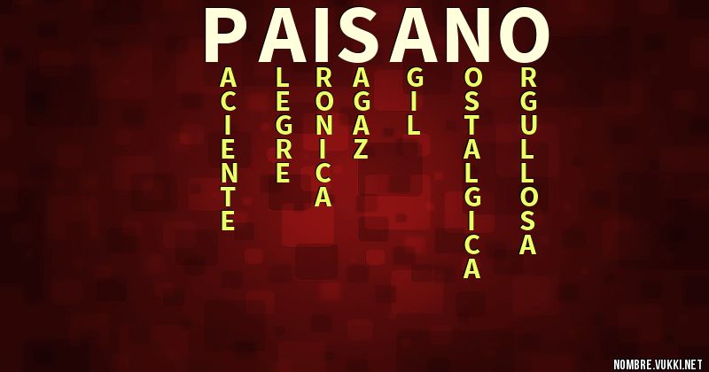 Acróstico paisano