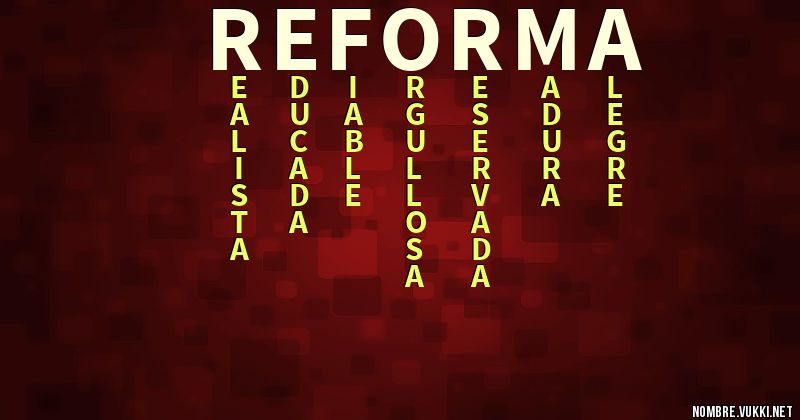 Acróstico reforma