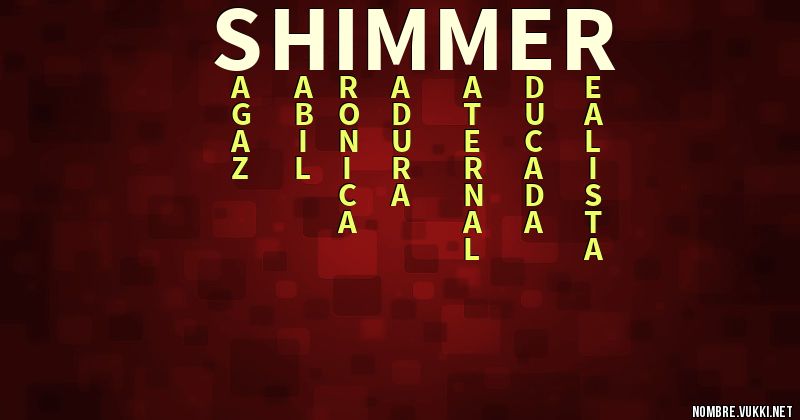 Acróstico shimmer