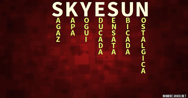 Acróstico skye sun