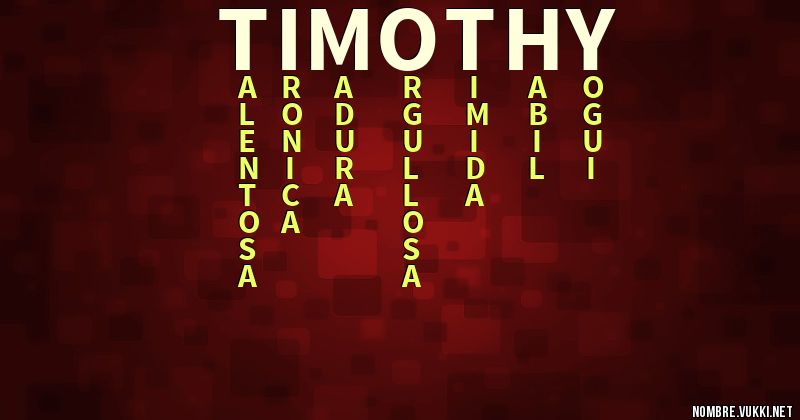 Acróstico timothy