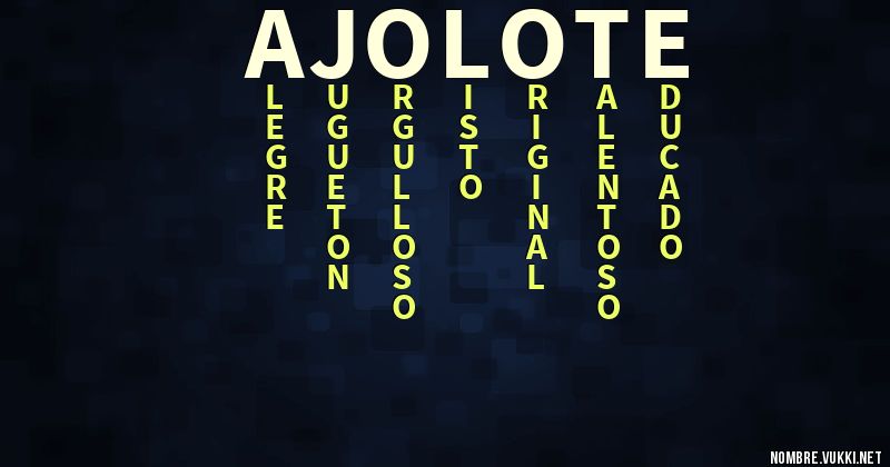 Acróstico ajolote