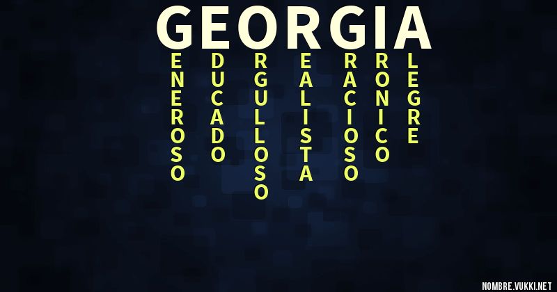 Acróstico georgia