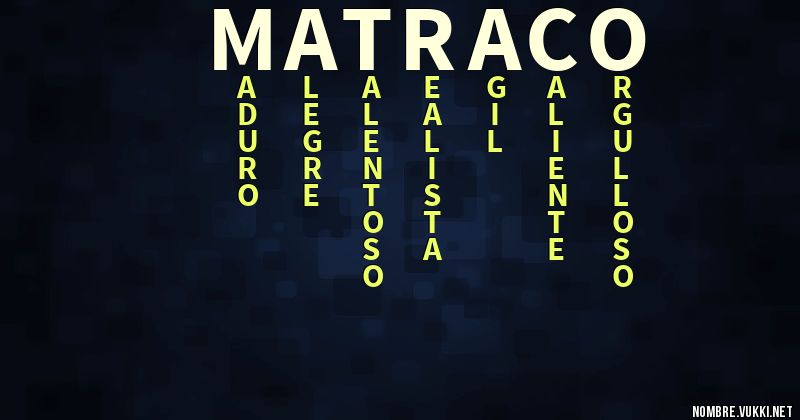 Acróstico matraco
