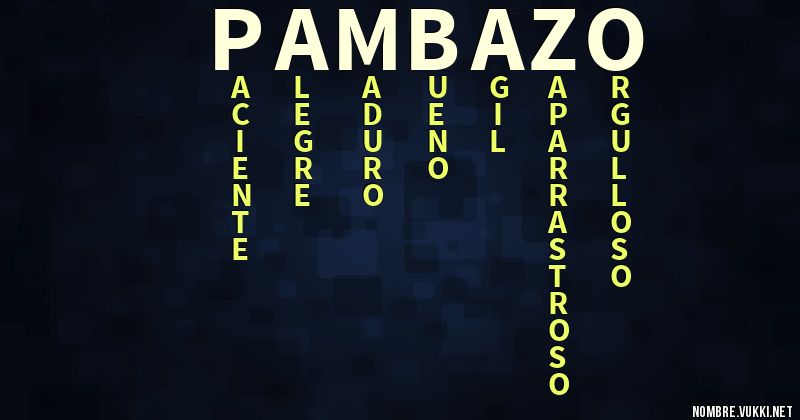Acróstico pambazo