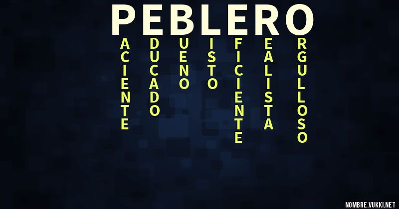 Acróstico peblero