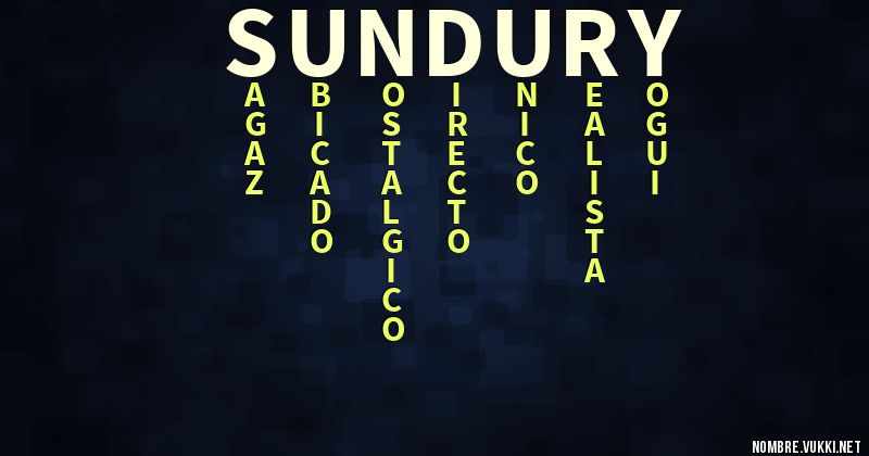 Acróstico sundury