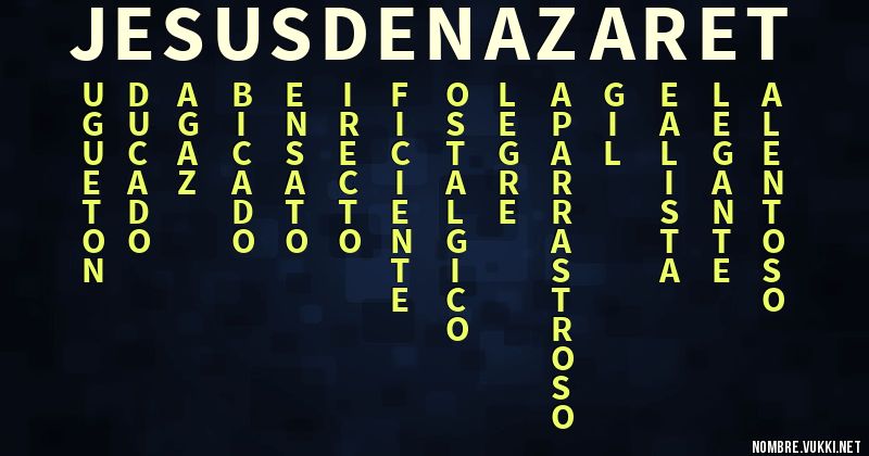 Acróstico jesus de nazaret