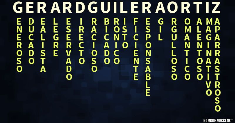 Acróstico gerard guilera ortiz