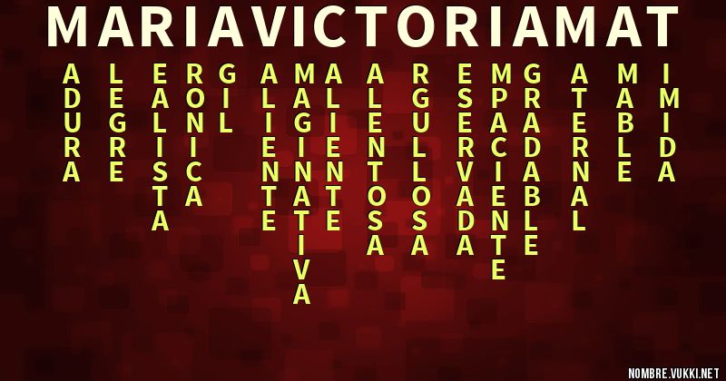 Acróstico maria victoria mat