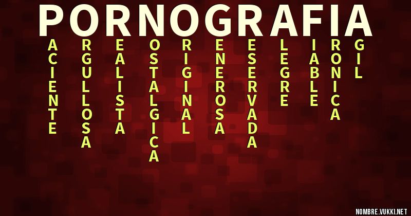 Acróstico pornografia