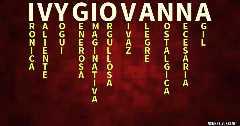 Acróstico ivy giovanna