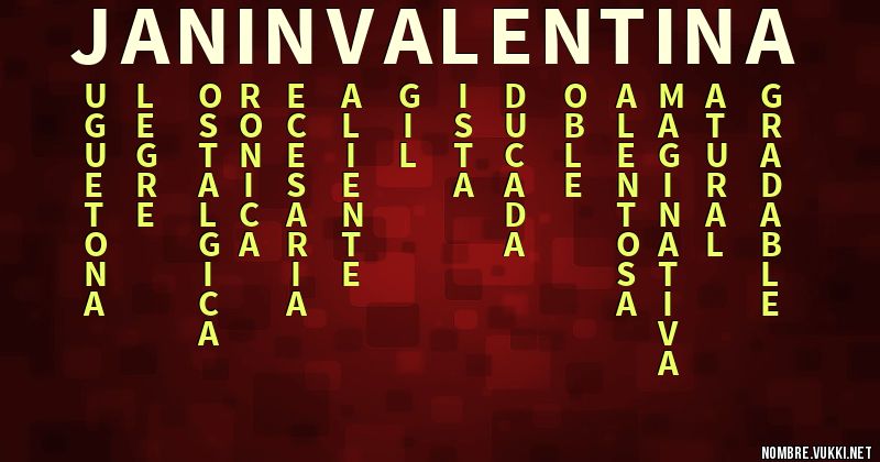 Acróstico janin valentina