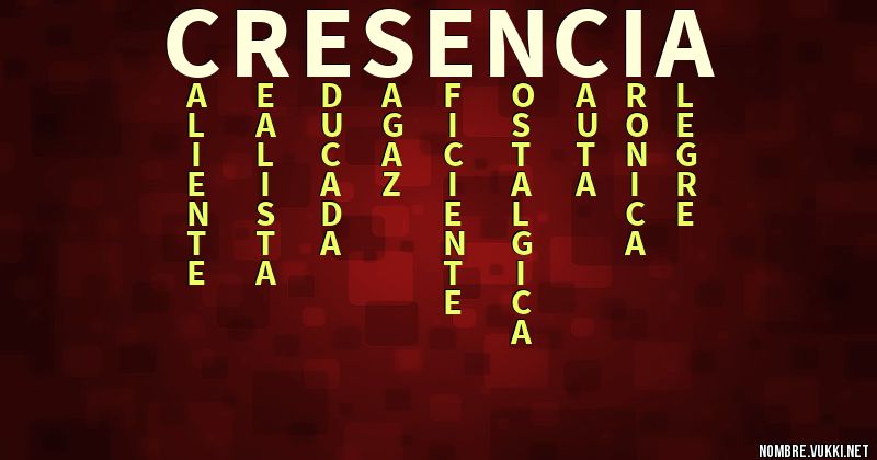 Acróstico cresencia