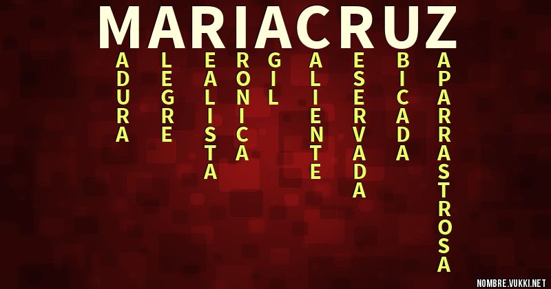 Acróstico maría cruz