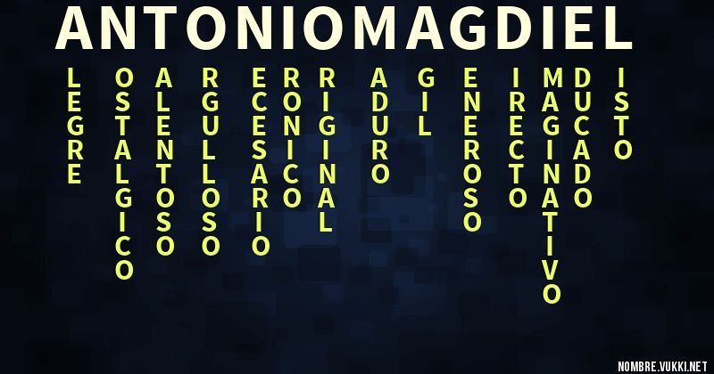 Acróstico antonio magdiel