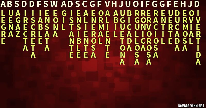 Acróstico absddfswadscgfvhjuoifggfehjd
