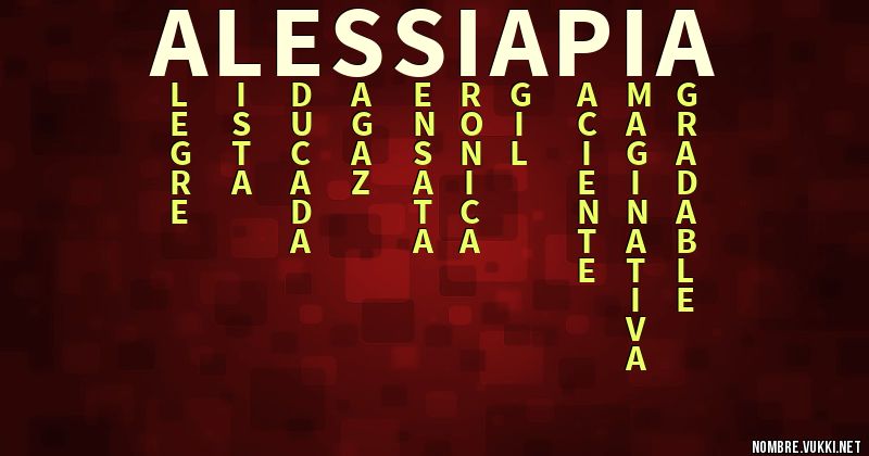 Acróstico alessia pia