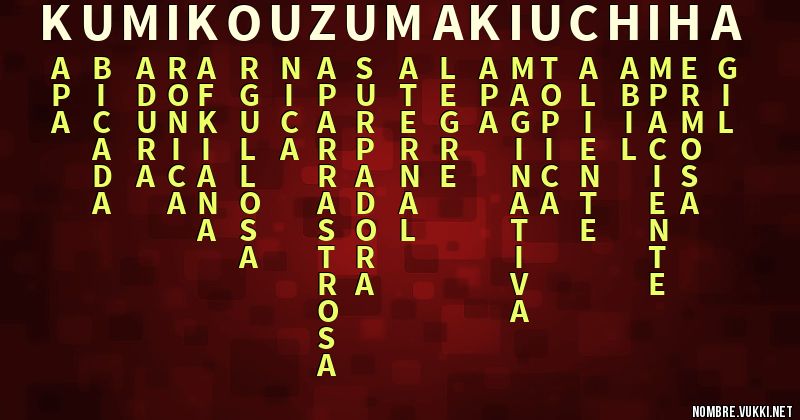 Acróstico kumiko uzumaki uchiha