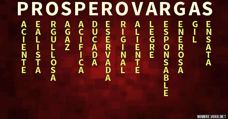 Acróstico prospero vargas