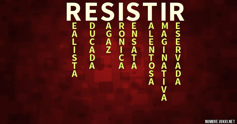 Acróstico resistir