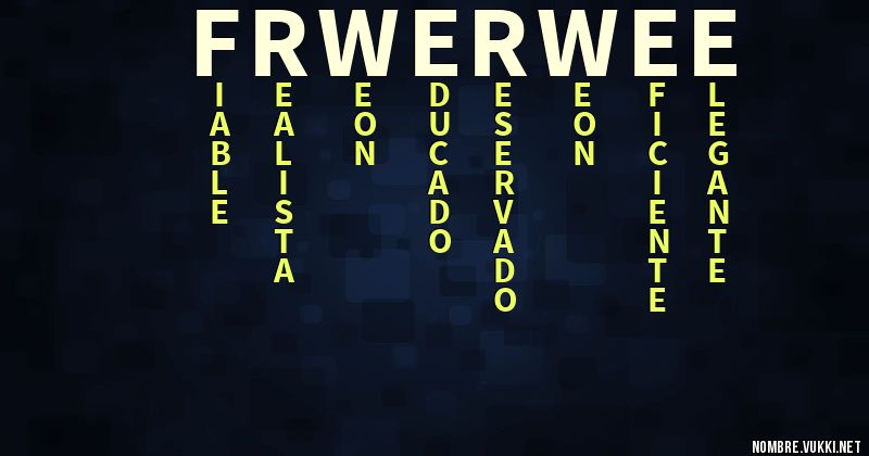 Acróstico frwerwee