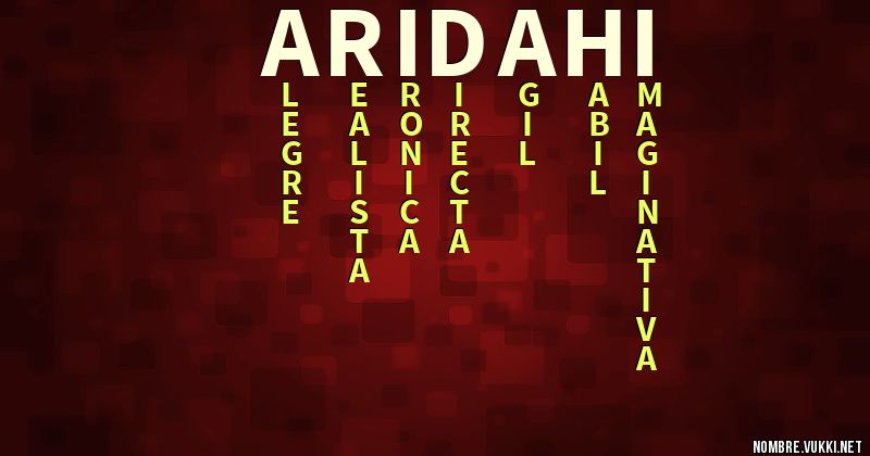 Acróstico aridahi