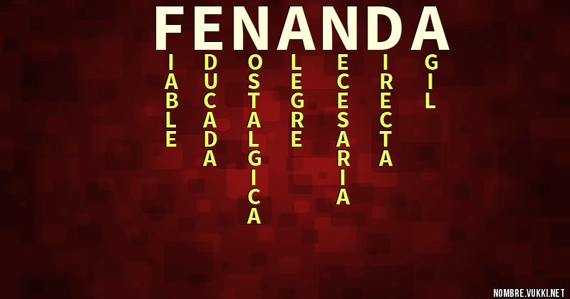 Acróstico fenanda