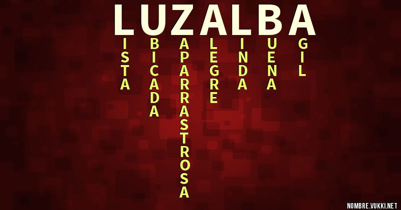 Acróstico luz alba