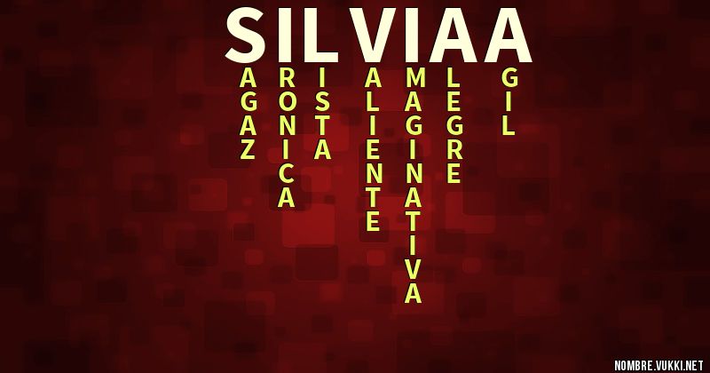 Acróstico silviaa