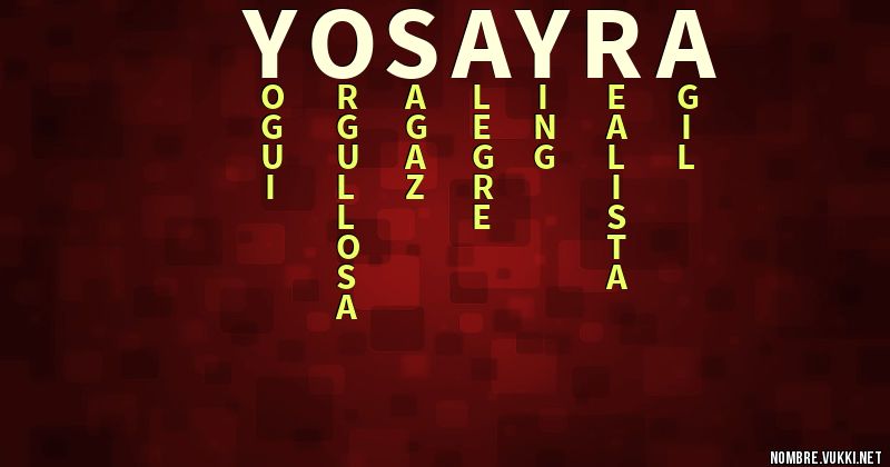 Acróstico yosayra