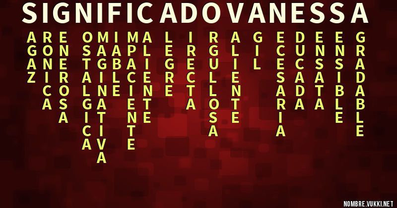 Acróstico significado vanessa