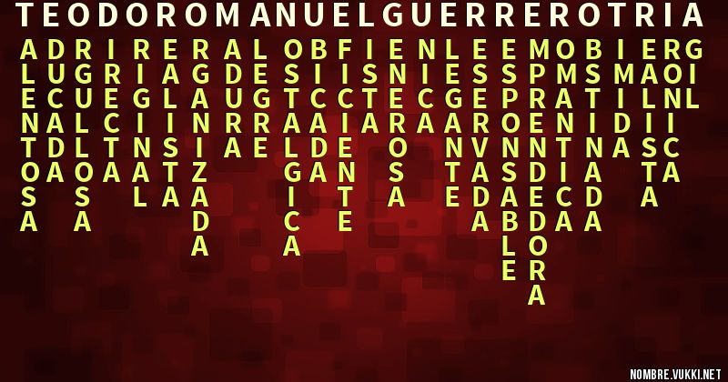 Acróstico teodoro manuel guerrero tria