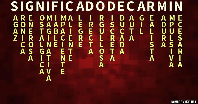 Acróstico significado de carmin
