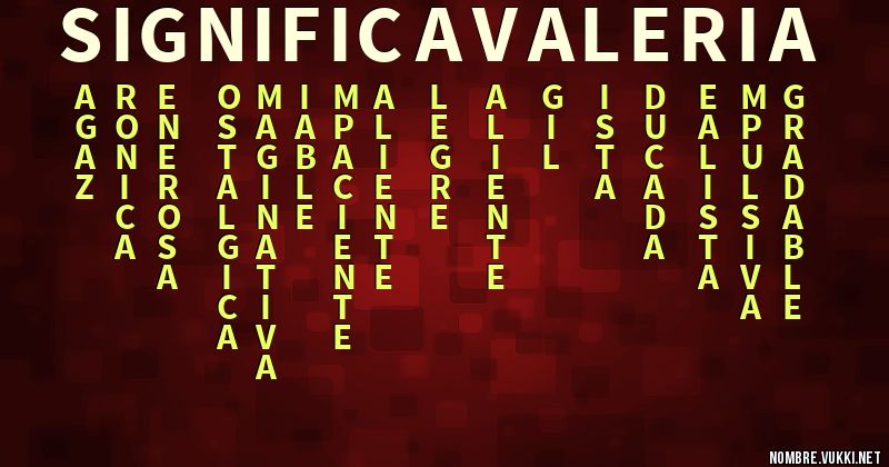 Acróstico significa valeria
