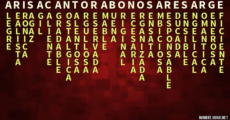 Acróstico arisa cantora.bonosares.arge