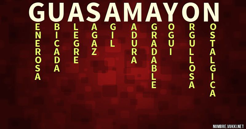 Acróstico guasamayon