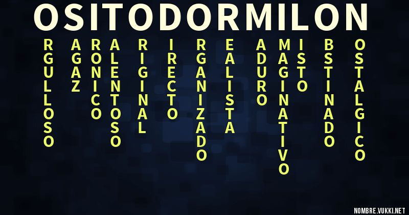 Acróstico osito dormilon