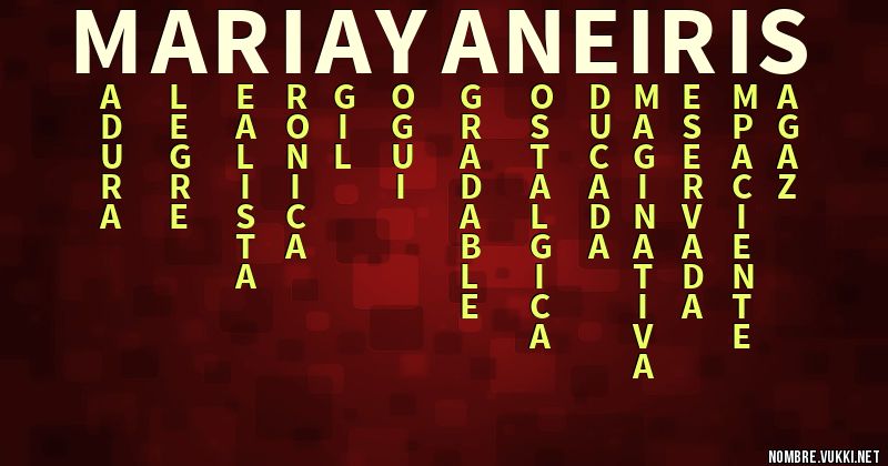 Acróstico maria yaneiris
