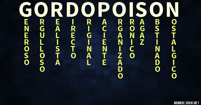 Acróstico gordo poison