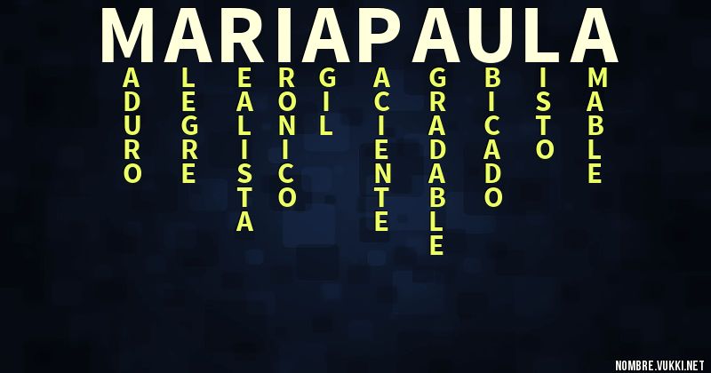 Acróstico maria paula