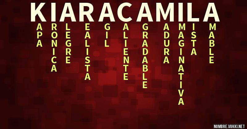 Acróstico kiara camila