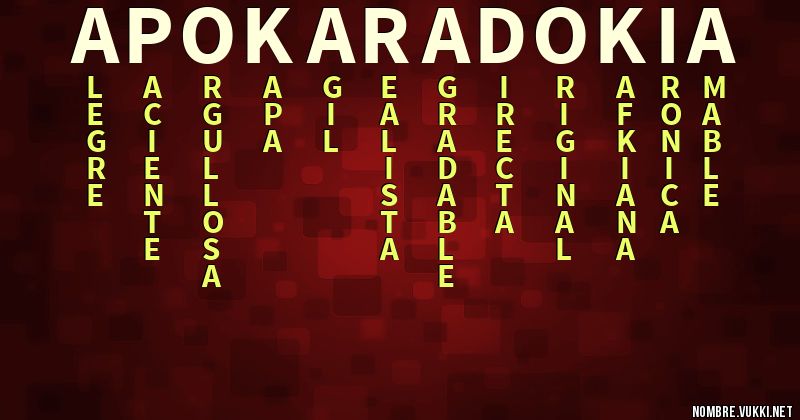 Acróstico apokaradokia