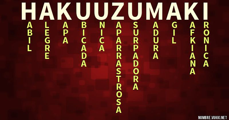 Acróstico haku uzumaki