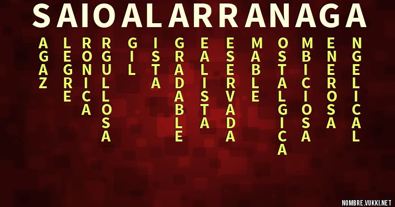 Acróstico saioa larrañaga